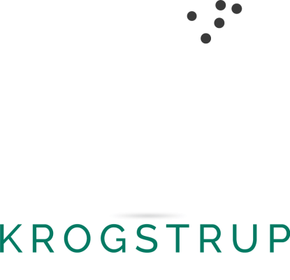 Krogstrup logo med sorte cirkler